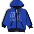 Boy Child Hooded Zippered Sweat Suit in Light Blue
