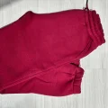Jogger 3 İplik Şardonlu Cepli Tek Alt Siyah Siyah Bordo