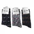 Peace Heart Patterned Lycra Womens Sock Pair