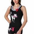 Cat Printed Athleisure Shorts Set B326