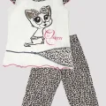 Girl Child Leopard Patterned Pajama Set 6529
