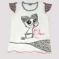 Girl Child Leopard Patterned Pajama Set 6529