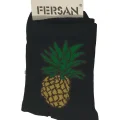 Kolej Kız Ananas Desenli Çorap