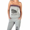 Leopard Patterned Strapless Set