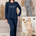 26613-limissi v yaka kadın pijama takımı