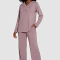 Limissi Viscose Long Sleeve Womens Pajama Set 24642