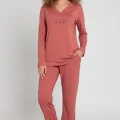 Limissi Viscose Long Sleeve Womens Pajama Set 24642