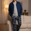 Pijalüx Tek Alt Cepli Ekose Pijama