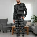 Pijalüx Tek Alt Cepli Ekose Pijama