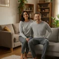 Pijalüx Tek Alt Örme Ekose Ev Pantolonu