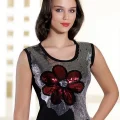 Şahinler Womens Glittery Sleeveless Vest B388