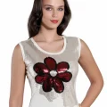 Şahinler Womens Glittery Sleeveless Vest B388