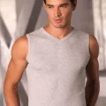 Şahinler Sleeveless V Neck Ribbed Tank Top E032