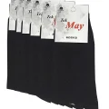 Black Mens Sock Single- May Comet 6 Pairs