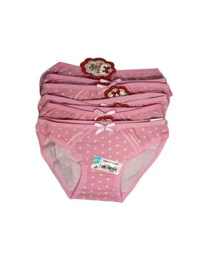 2588  Berrak  Kız  Pembe  Baskılı Bikini 6 Adet 1-2 Yaş