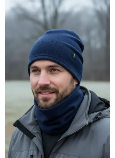 Yeni Sezon Unisex Sonbahar ve Kış için Polar Boyunluk siyah 2 Li takım