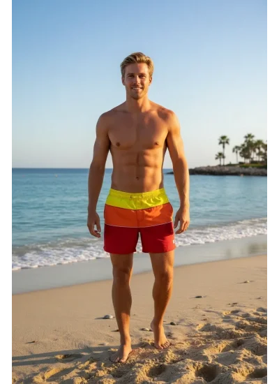 Black Spade Mens Yellow Swim Shorts 8218