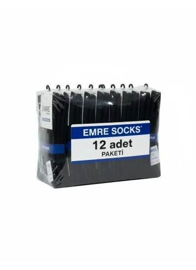 Emre Erkek Dikişsiz Çorap 100% Pamuk - 12 ADET