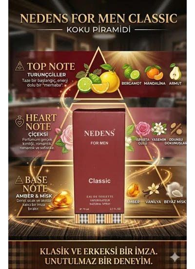 Nedens For Men Classic 75 ml 2.7FL Erkek Parfüm