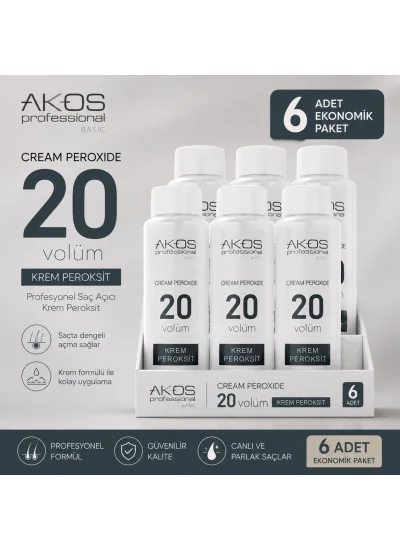 Akos Krem Peroksit 20 Volüm %6 60ML-10 Adet