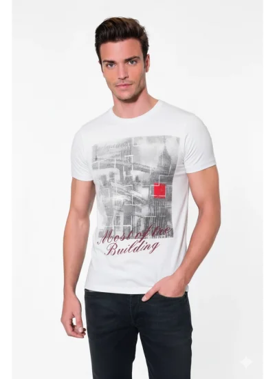 Berrak Erkek Köprü Baskılı T-Shirt 1047