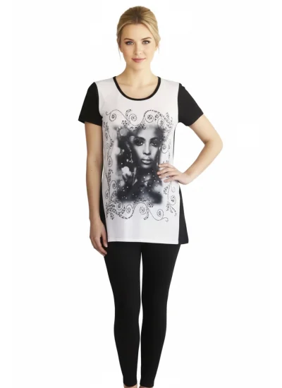 Clear Womens Rhinestone Leggings Set 2673
