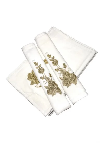 Bulteks Simli Nakışlı Kadife El Havlusu 30x50 Desen 4