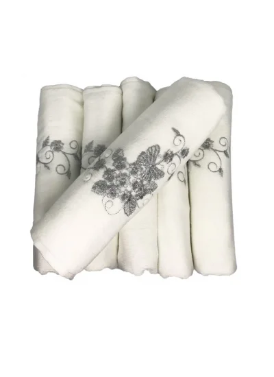 Bulteks Simli Nakışlı Kadife Havlu 30X50 Desen 2