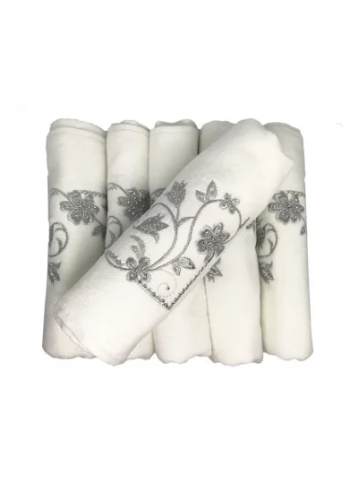 Bulteks Simli Nakışlı Kadife Havlu 30X50 Desen 3
