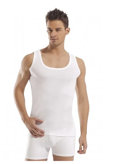 Erdem Erkek Ribana Atlet 1110 Beyaz 2XL