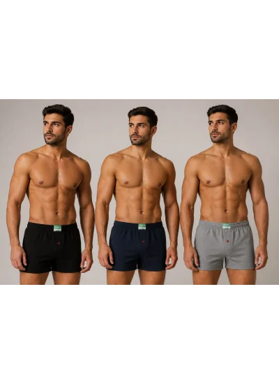 Huma One Erkek Havlu Bel Düz Boxer 6 lı