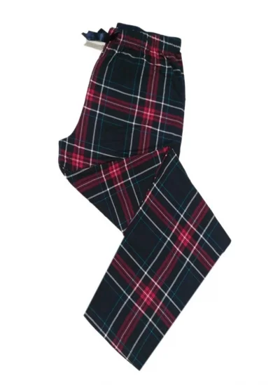 Kadın Ring Viskon Ekose Pijama Alt 9313