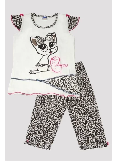 Girl Child Leopard Patterned Pajama Set 6529