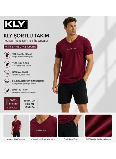 KLY Erkek Bambu Şortlu Pijama Takım 26210