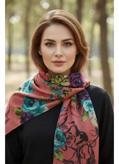 Egyptian Alize Flower Pattern Shawl Design 4