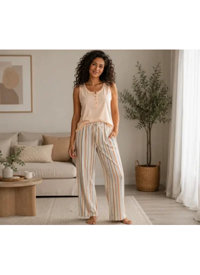 Senfoni Bayan Kısa Kollu Pijama Takımı 5215