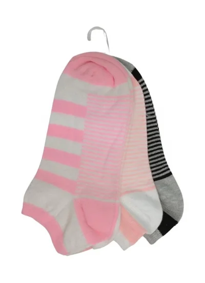 SRFN Womens Thong Socks 3-Pack with Circular Pattern