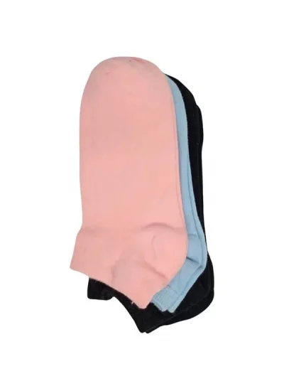 SRFN Womens Slippers Socks 3-pack plain colored