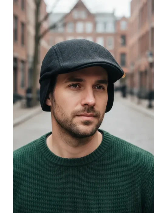 Kışlık Kulaklı Ekose Ördek Şapka