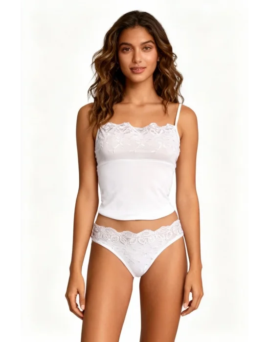 Berrak Brodeli İp Askılı Bikini Takım 2112