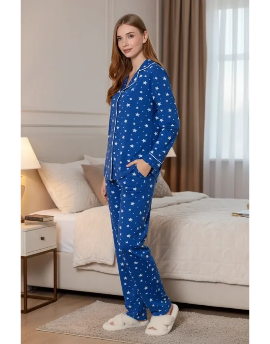 COTTON VISCOSE PYJAMA SET WITH LEMONS PATTERN