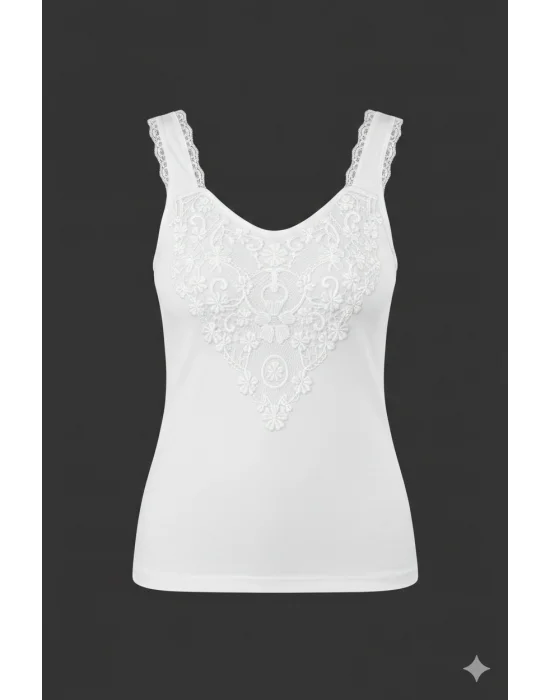 Falcons Lace-trimmed Lycra Tank Top B152