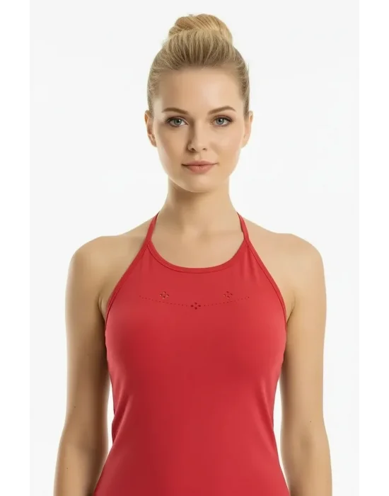 Boyundan Bağlamalı Taş İşlemeli Atlet