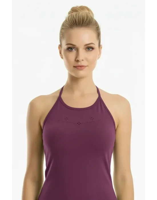 Boyundan Bağlamalı Taş İşlemeli Atlet