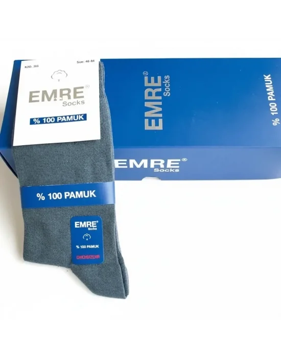 Emre Erkek Dikişsiz Çorap 100% Pamuk - 12 ADET