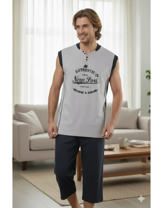 Erkek Kaprili Pijama Takımı 20009