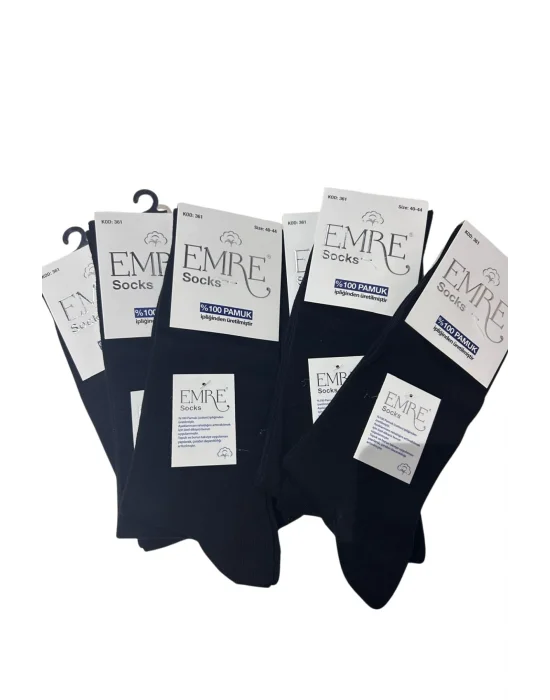Emre Erkek Dikişsiz Çorap 100% Pamuk - 6 ADET