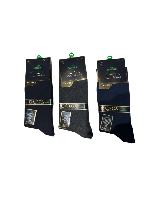 Çega Bambu Erkek Soket Çorap Asorti Renk 6 Adet