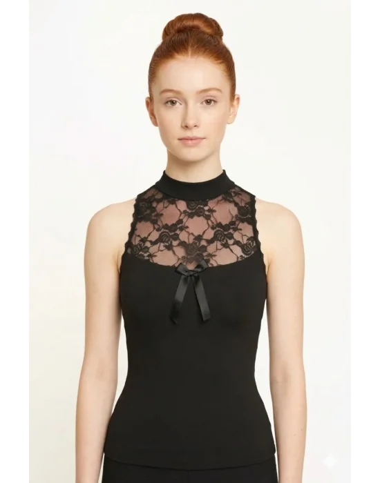 Kolsuz Boğazlı Dantelli Bady 2139