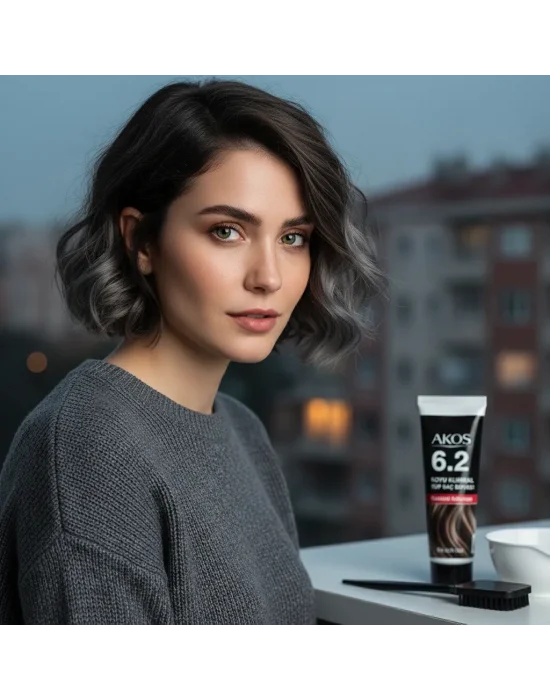 Akos 6.2 Koyu Kumral Tüp Saç Boyası 60 ML ( 3 Adet Boya+ 3 Adet Oksidan)